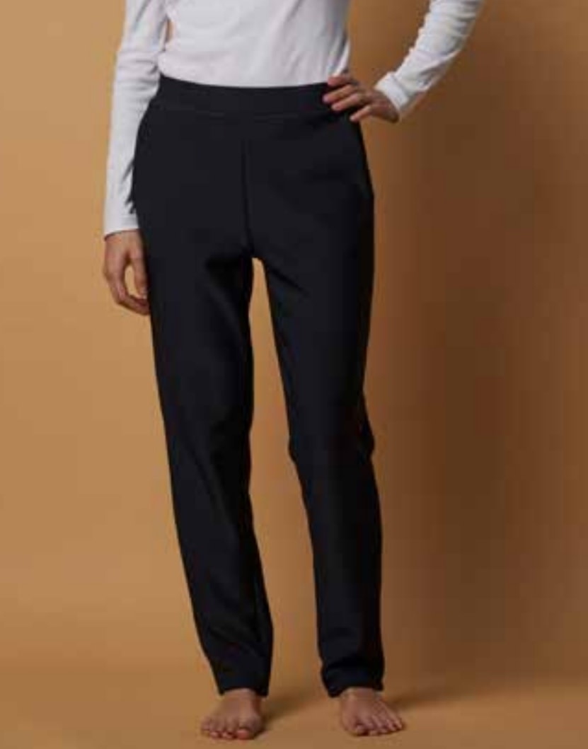 Cherrylane Navy Ponti Pants Fleece Lined w Pockets