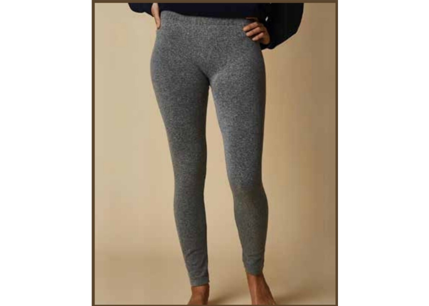 Cherrylane Dark Grey Terry Fleece Leggings