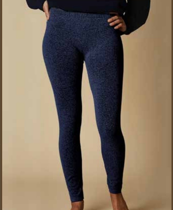 Cherrylane Navy Terry Fleece Leggings