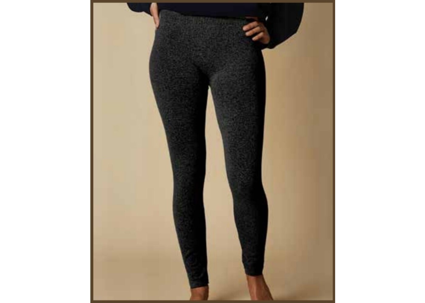 Cherrylane Charcoal Terry Fleece Leggings