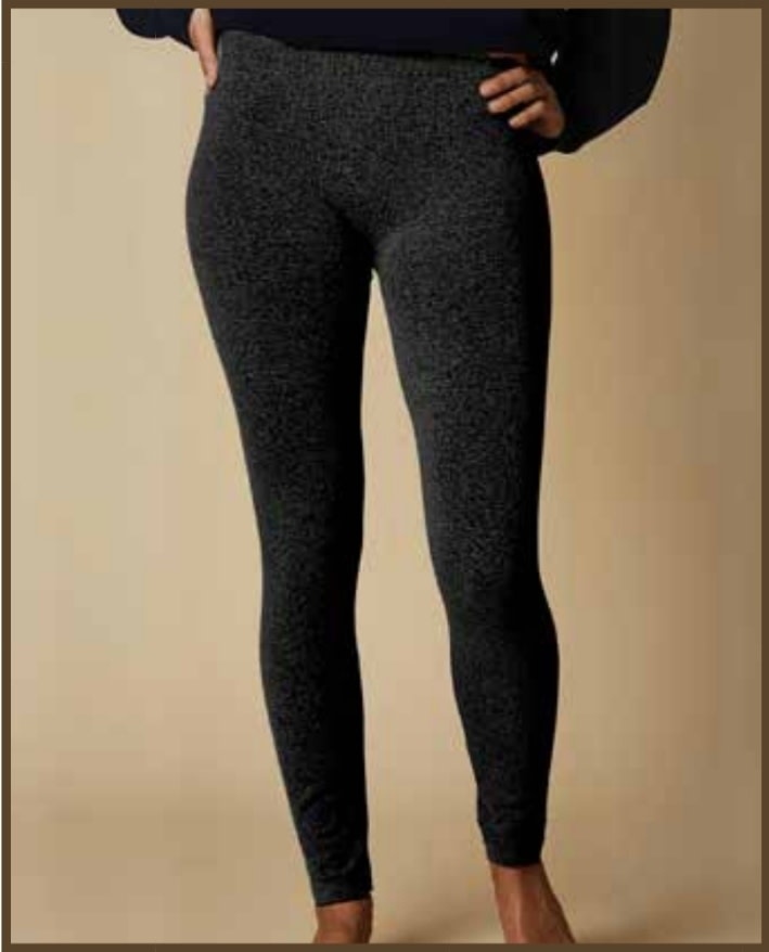 Cherrylane Charcoal Terry Fleece Leggings