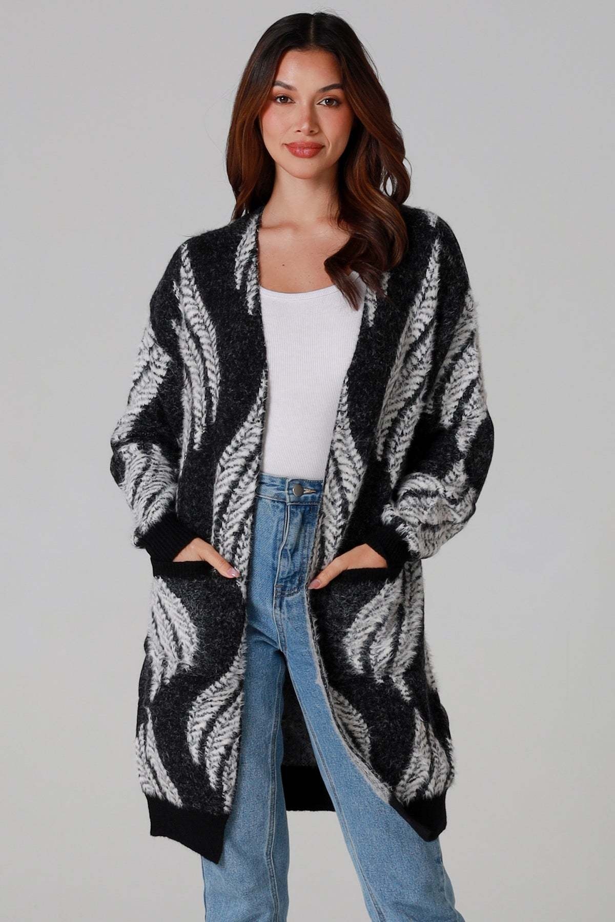 Penna Black Knit Cardigan