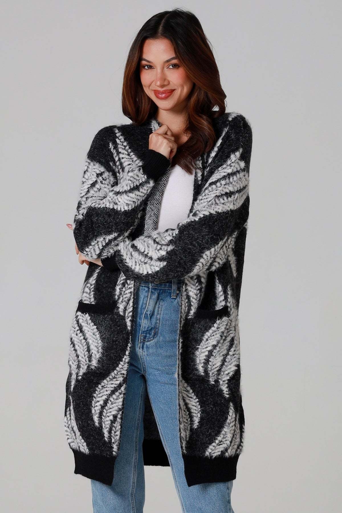 Penna Black Knit Cardigan