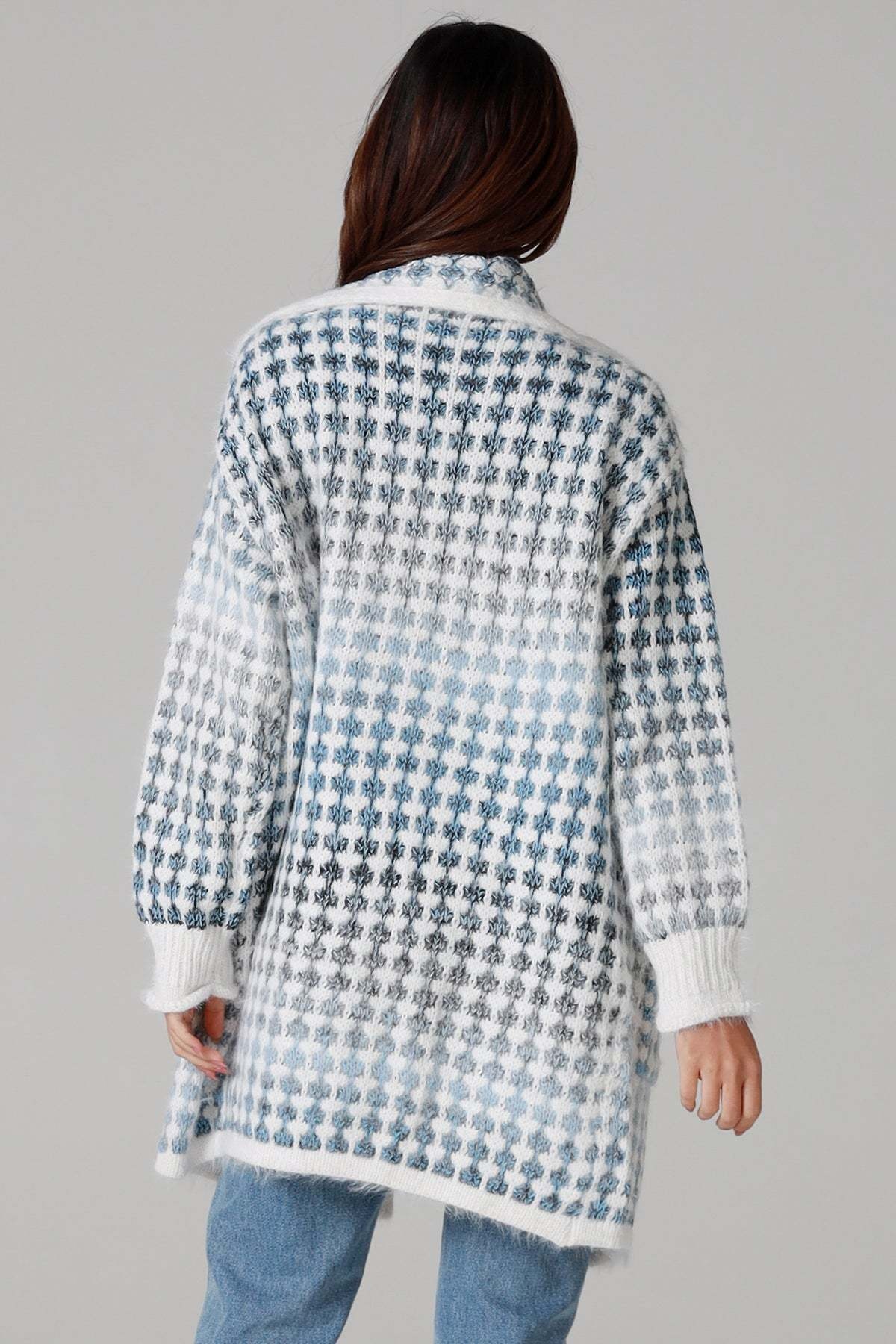 Dianna Plaid Knit Cardigan
