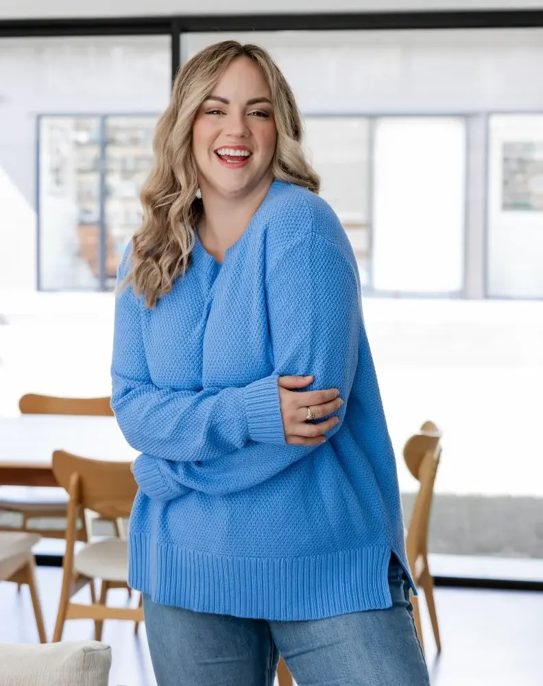 Freez Maple Cotton Knit Jumper - Sky