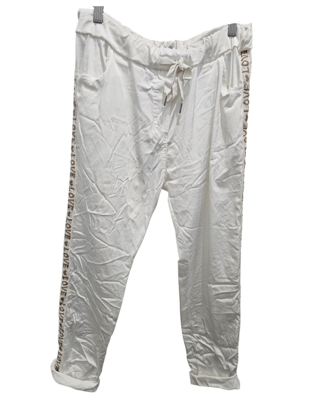 Vera May Italian Love Pants - White