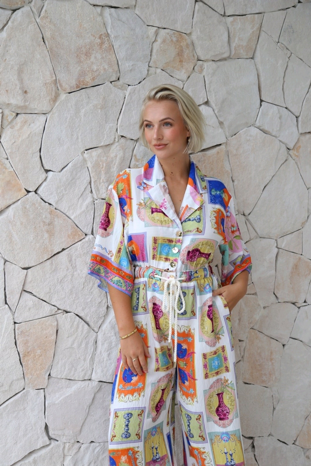 Salty Bright Jaz Multi Colour Long Jumpsuit
