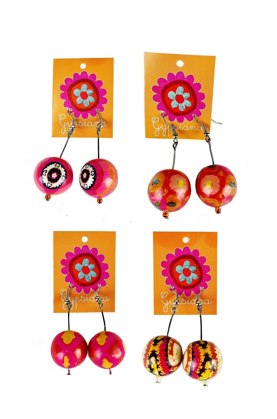 Anna Chandler Design Bobble Boho Earrings - Bright