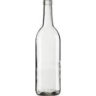 750 ml Clear Flat Bottom Claret/Bordeaux Screw Top Wine Bottles - Case of 12