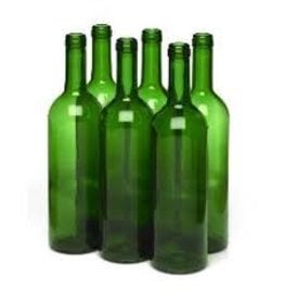 750 ml wine bottle Bordeaux Flat bottom Green case 12 ct                                         