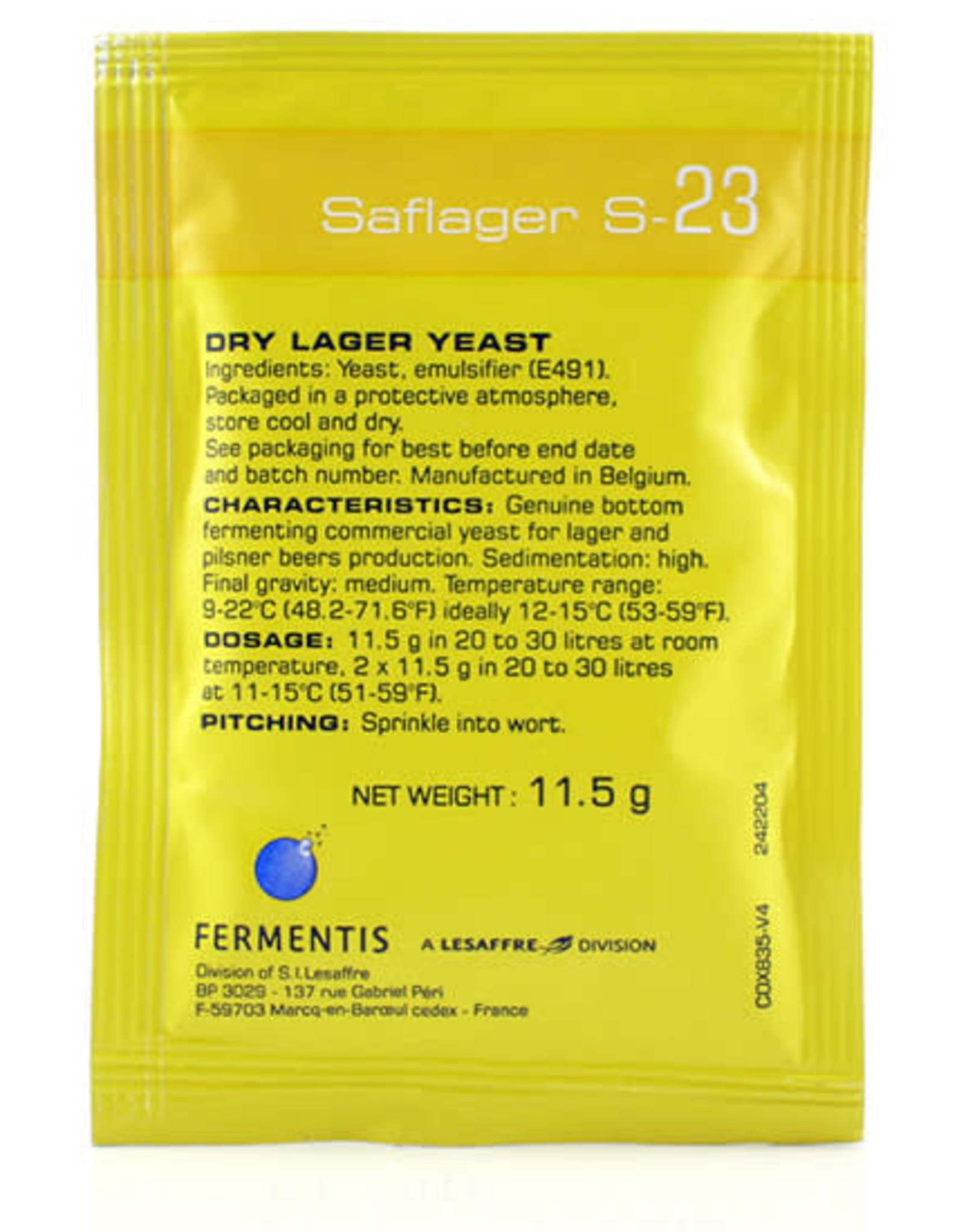 Fermentis Fermentis SafLager™ S-23 11.5 g