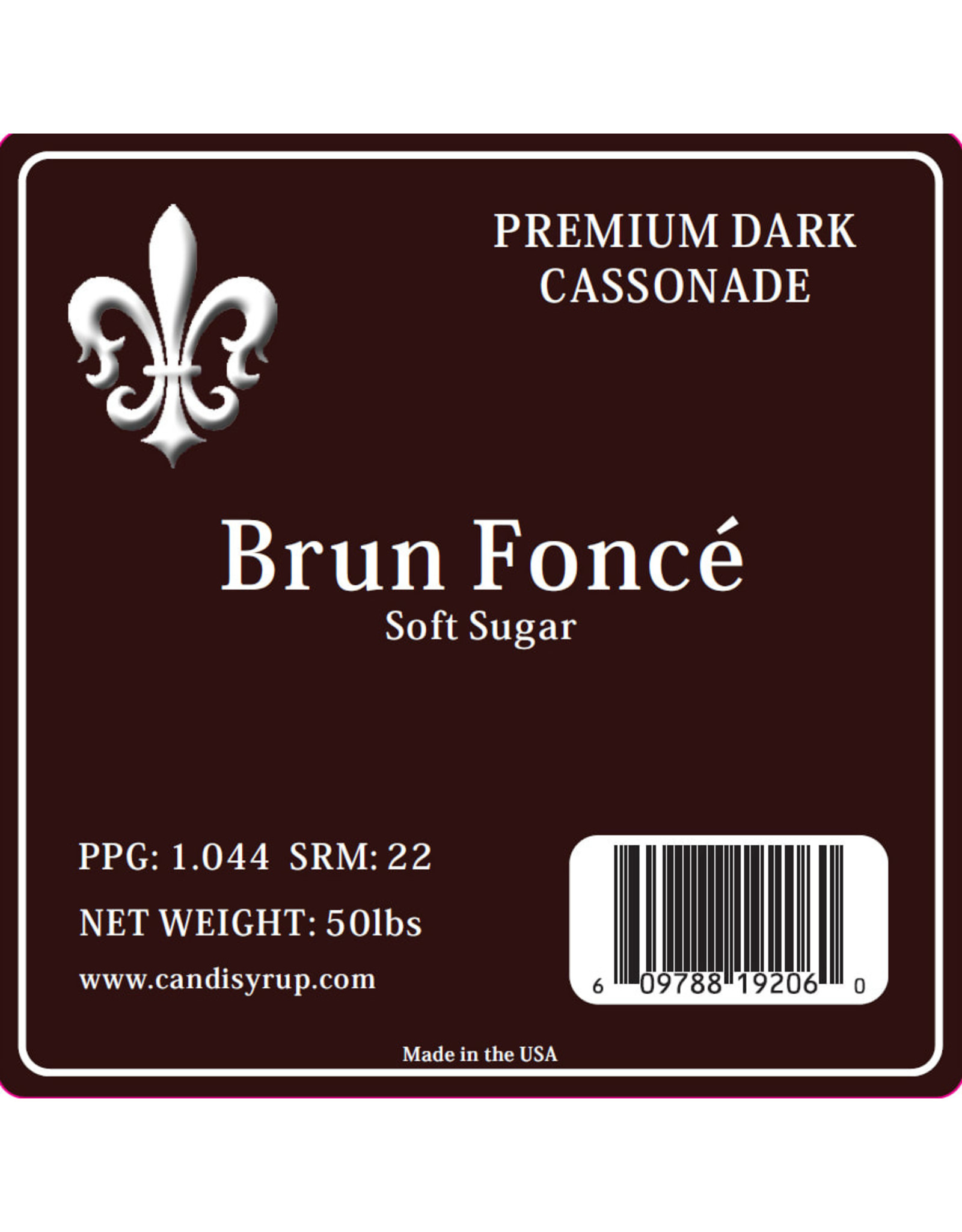 Sugar Candi Dark Brun fine 50 LB