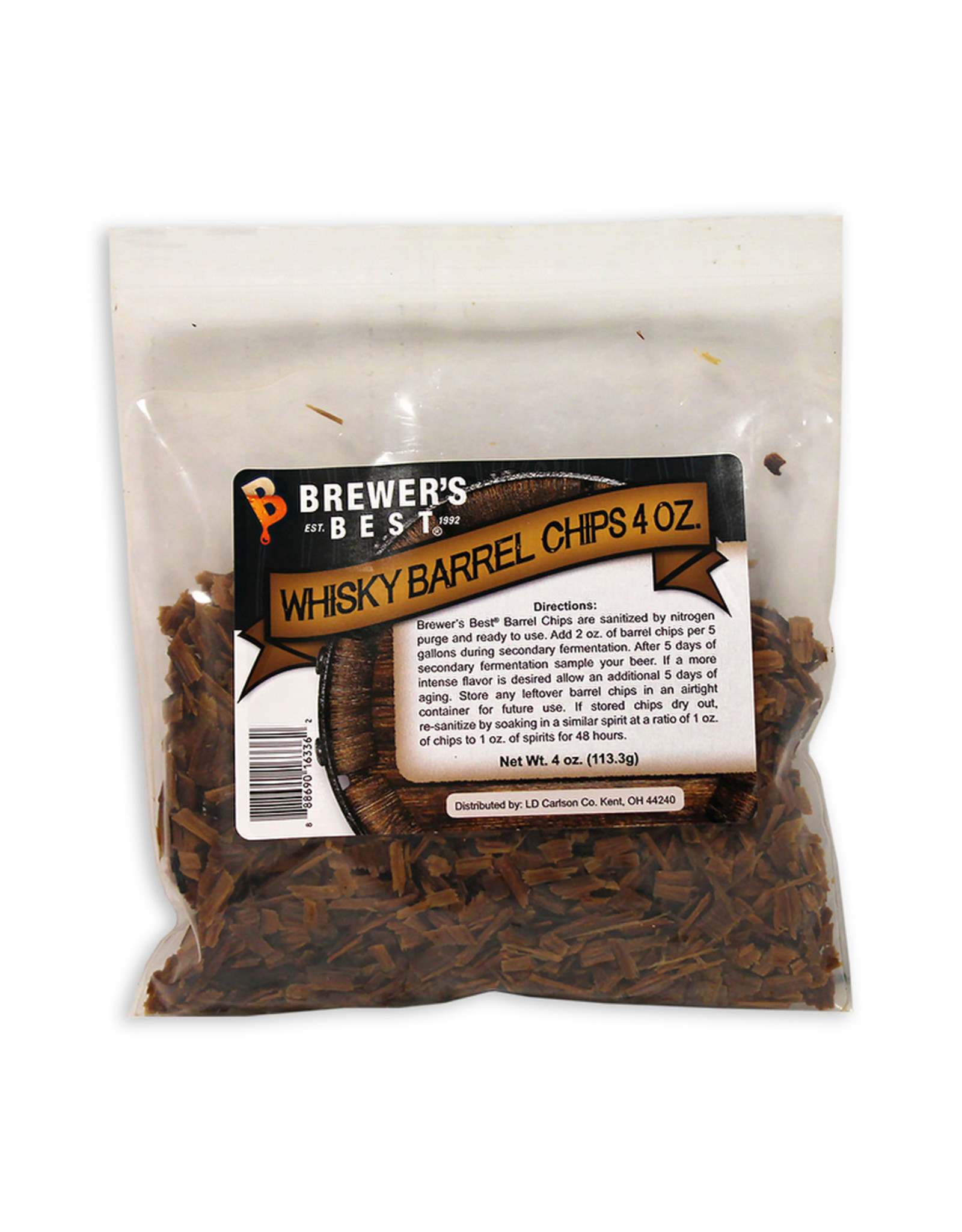 Brewer's Best Whiskey Barrel oak Chips 4 oz