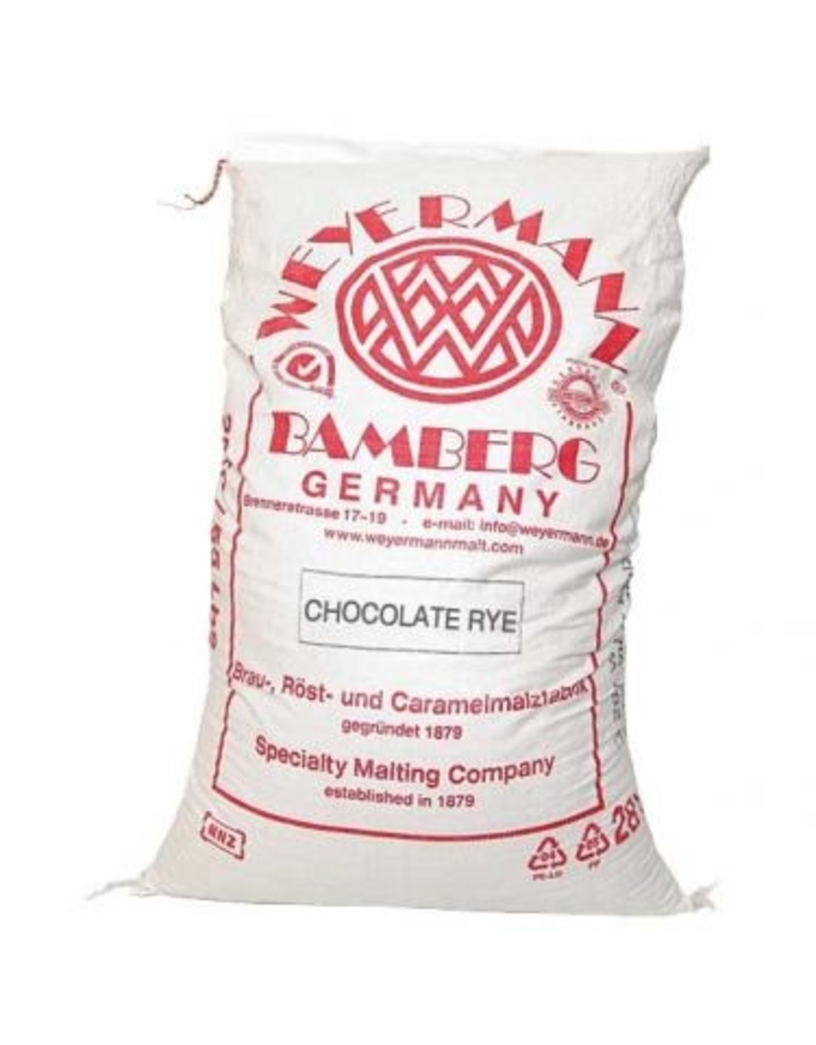 Weyermann Weyermann Chocolate Rye Malt 188-300L  55 LB