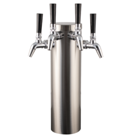 Komos Quad Tap KOMOS® Stainless Draft Tower With Intertap® Faucets (w/ Duotight Fittings)