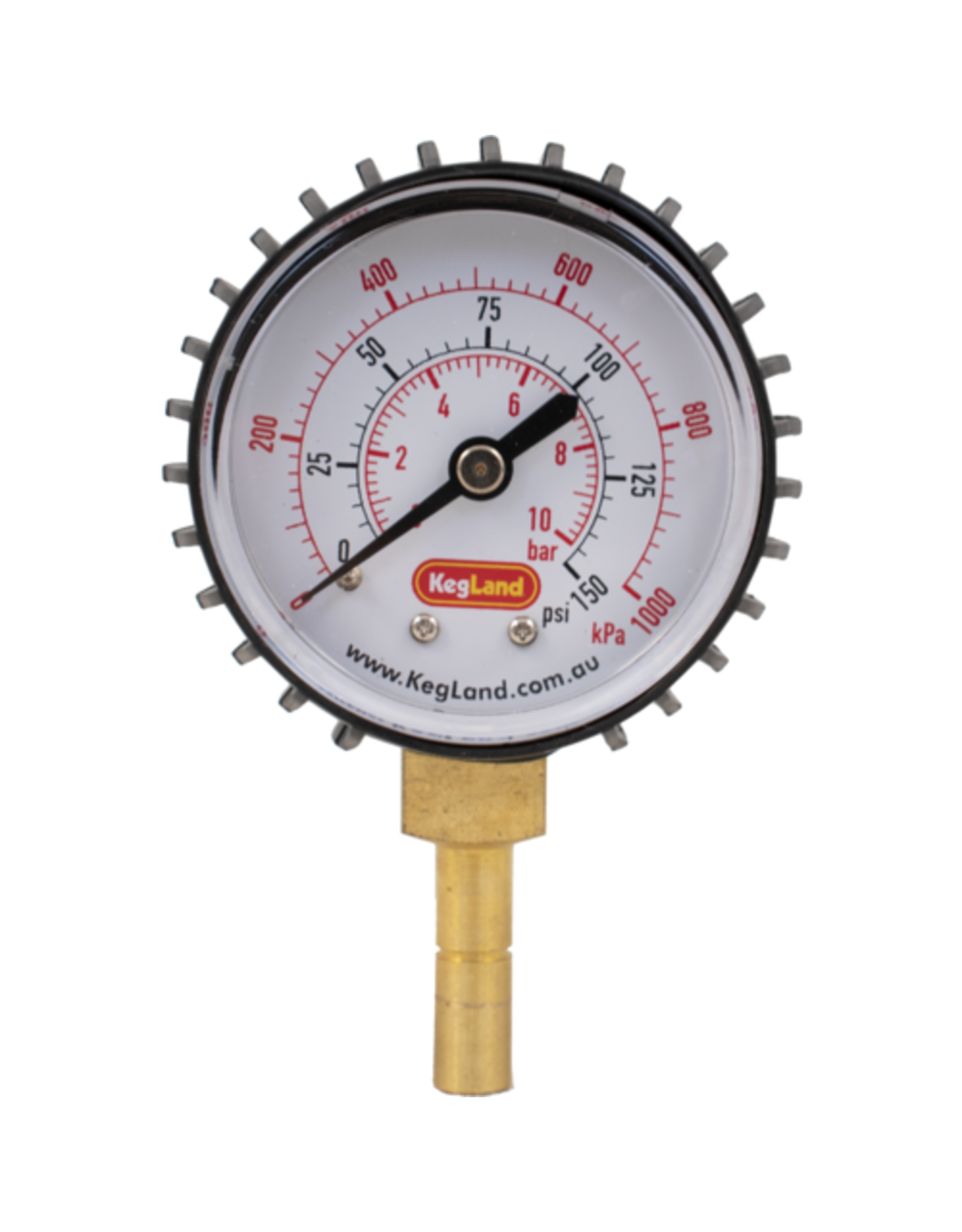 Brewmaster Duotight Push In Pressure Gauge (0-150psi) 8mm-5/16