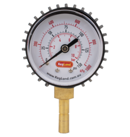 Brewmaster Duotight Push In Pressure Gauge (0-150psi) 8mm-5/16