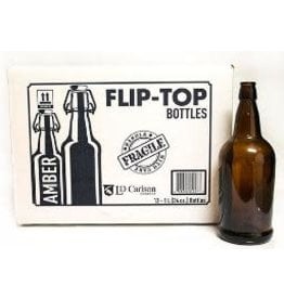 Flip top bottle Amber 1 L case 12 ct
