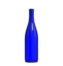 750 ml wine bottle Hock Cobalt Blue case 12 ct