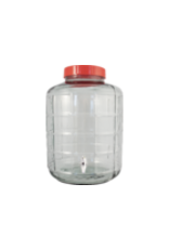 Glass Carboy | Wide Mouth | 6 gal | Carrying Harness | Ported w/ Spigot