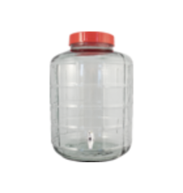 Glass Carboy | Wide Mouth | 6 gal | Carrying Harness | Ported w/ Spigot
