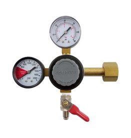 Taprite Dual regulator 1/4" MFL w/ check valve / shut off Taprite