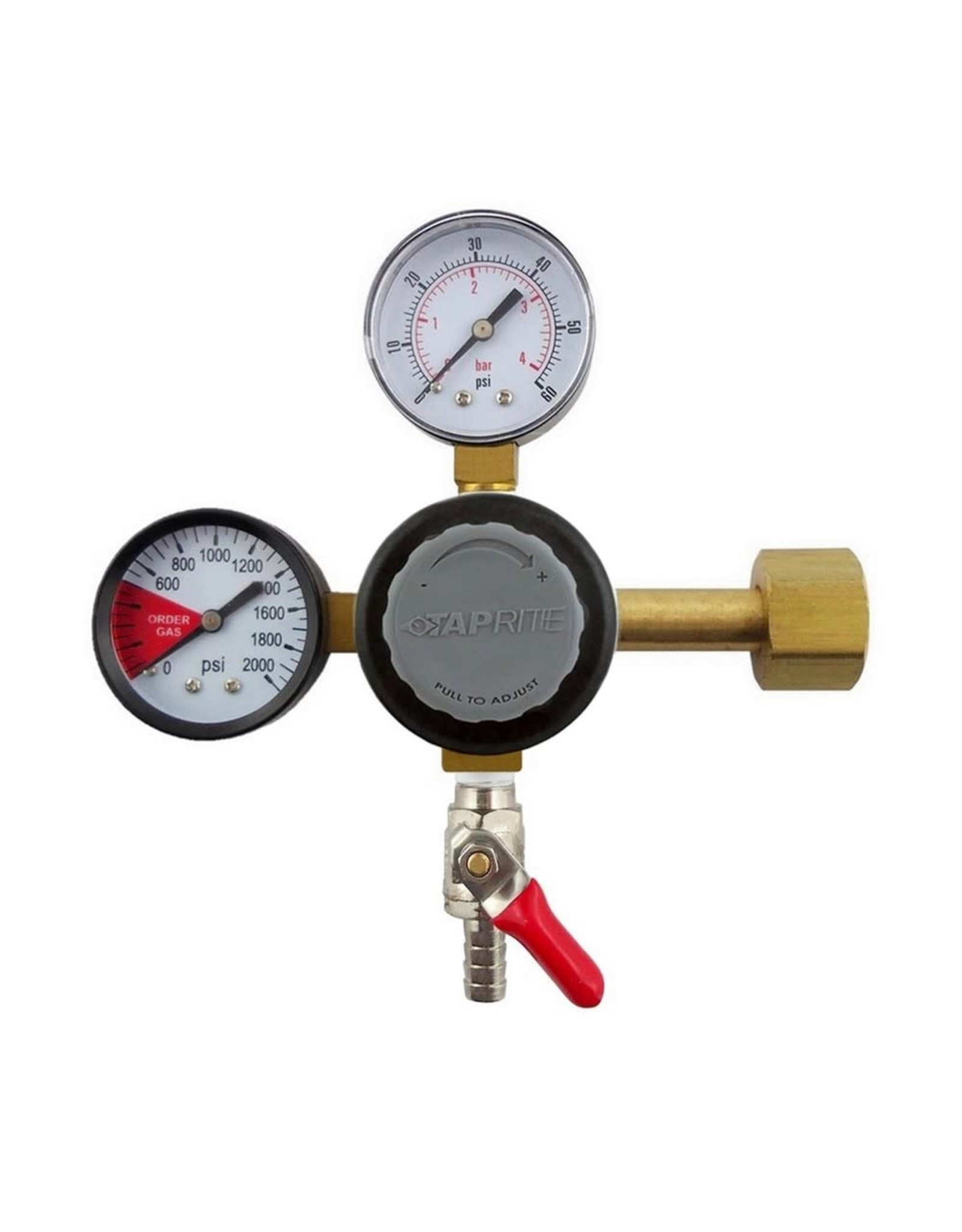 Dual regulator 3/8" B Shutoff, 60 & 2000# Gauges Taprite