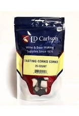 Tasting corks black plastic top with cork 19 mm