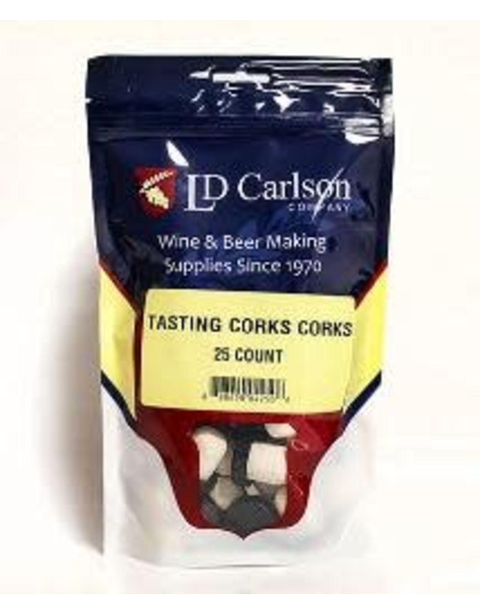 Tasting corks black plastic top with cork 19 mm