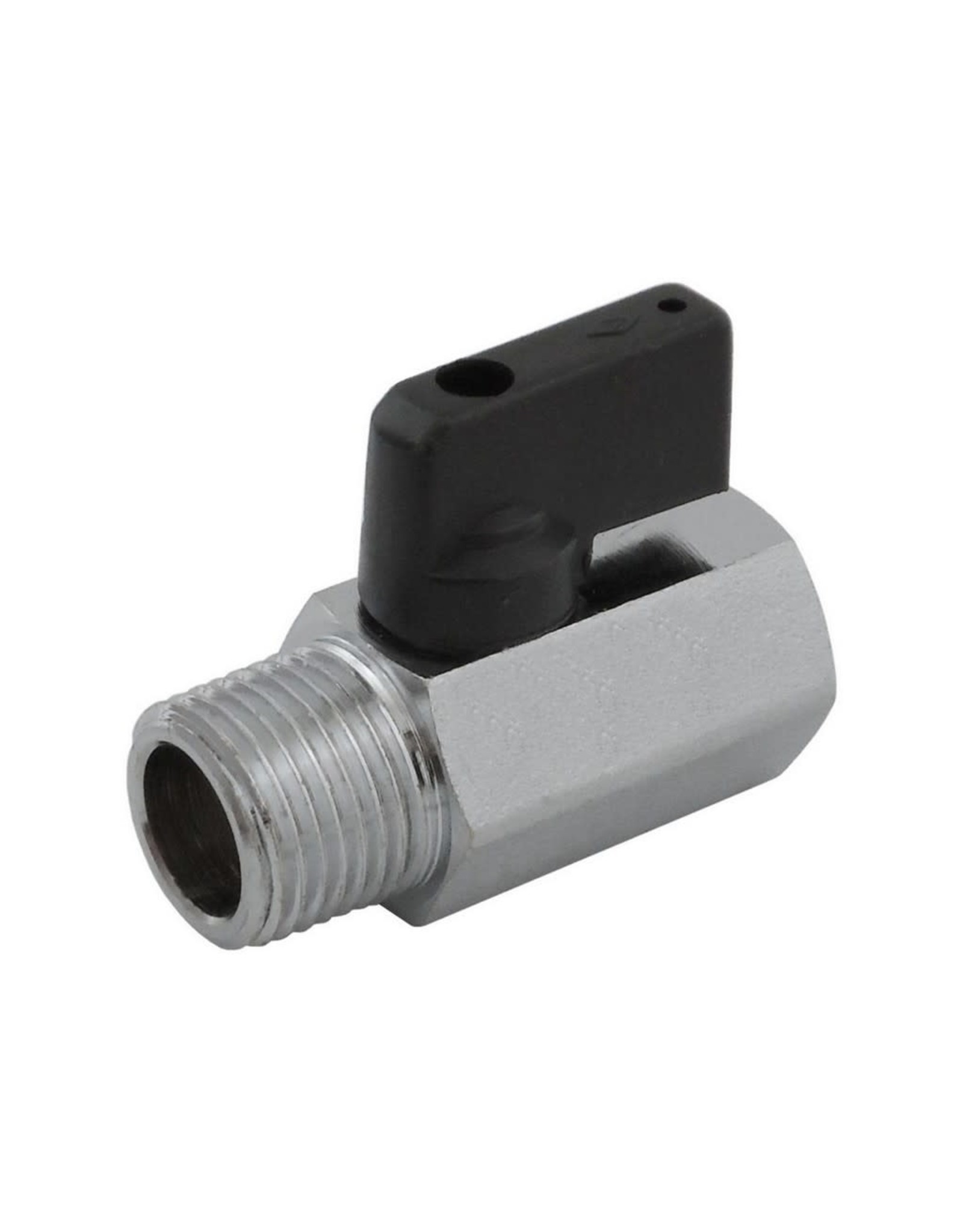 Ball Valve (coupler use), 1/2" MPT x 1/2" FPT (PLATED BRASS)