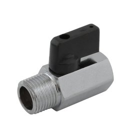 Ball Valve (coupler use), 1/2" MPT x 1/2" FPT (PLATED BRASS)