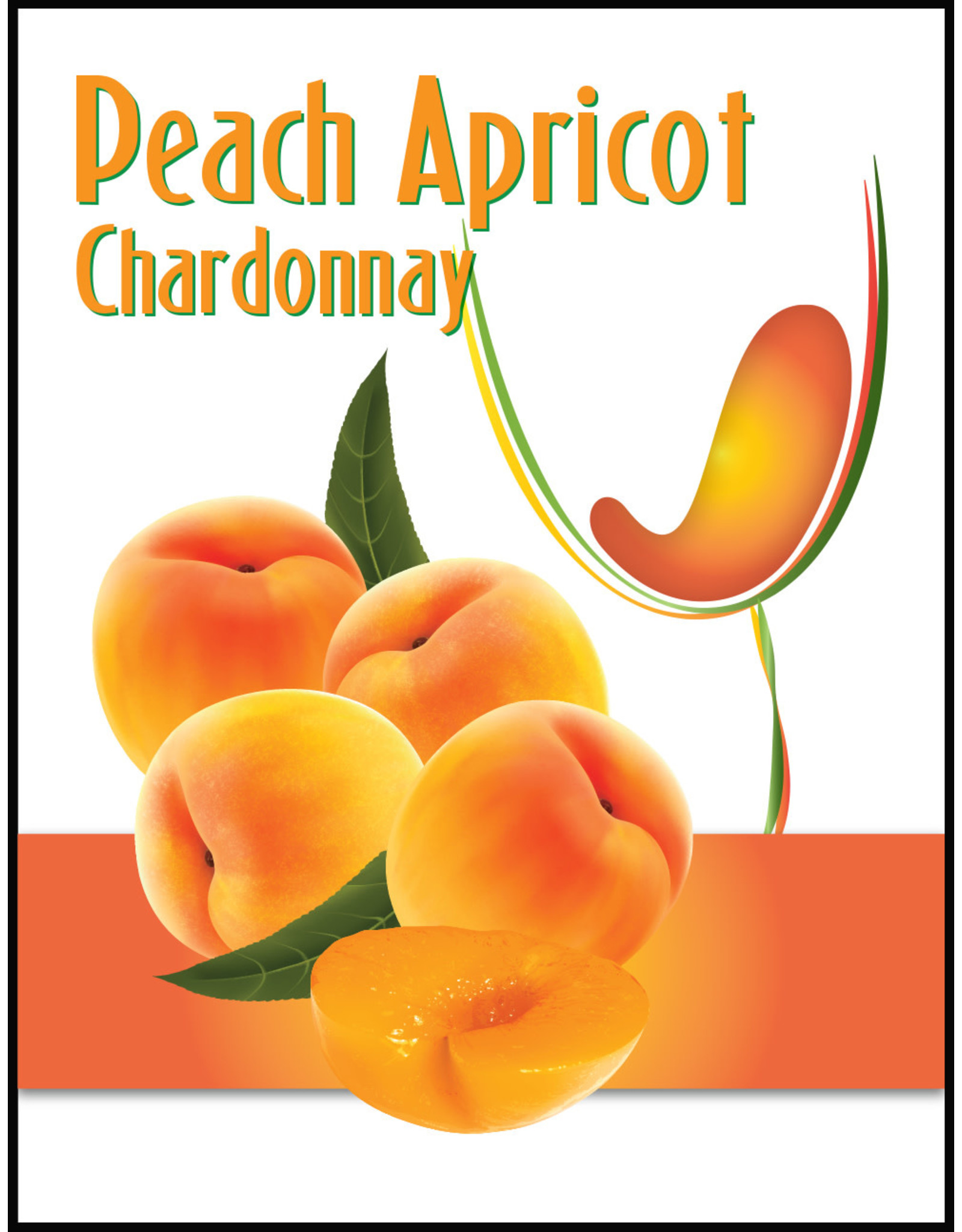 LD Carlson Peach Apricot 30 ct Wine Labels