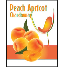 LD Carlson Peach Apricot 30 ct Wine Labels
