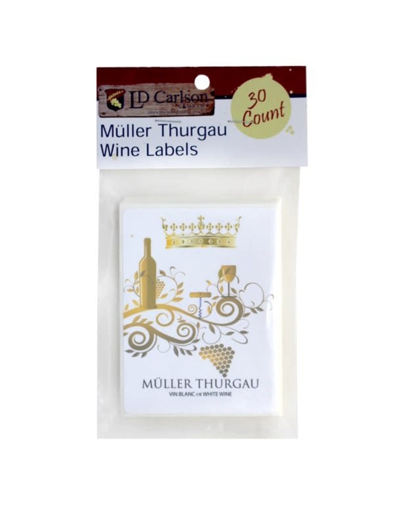 LD Carlson Muller Thurgau 30 ct Wine Labels