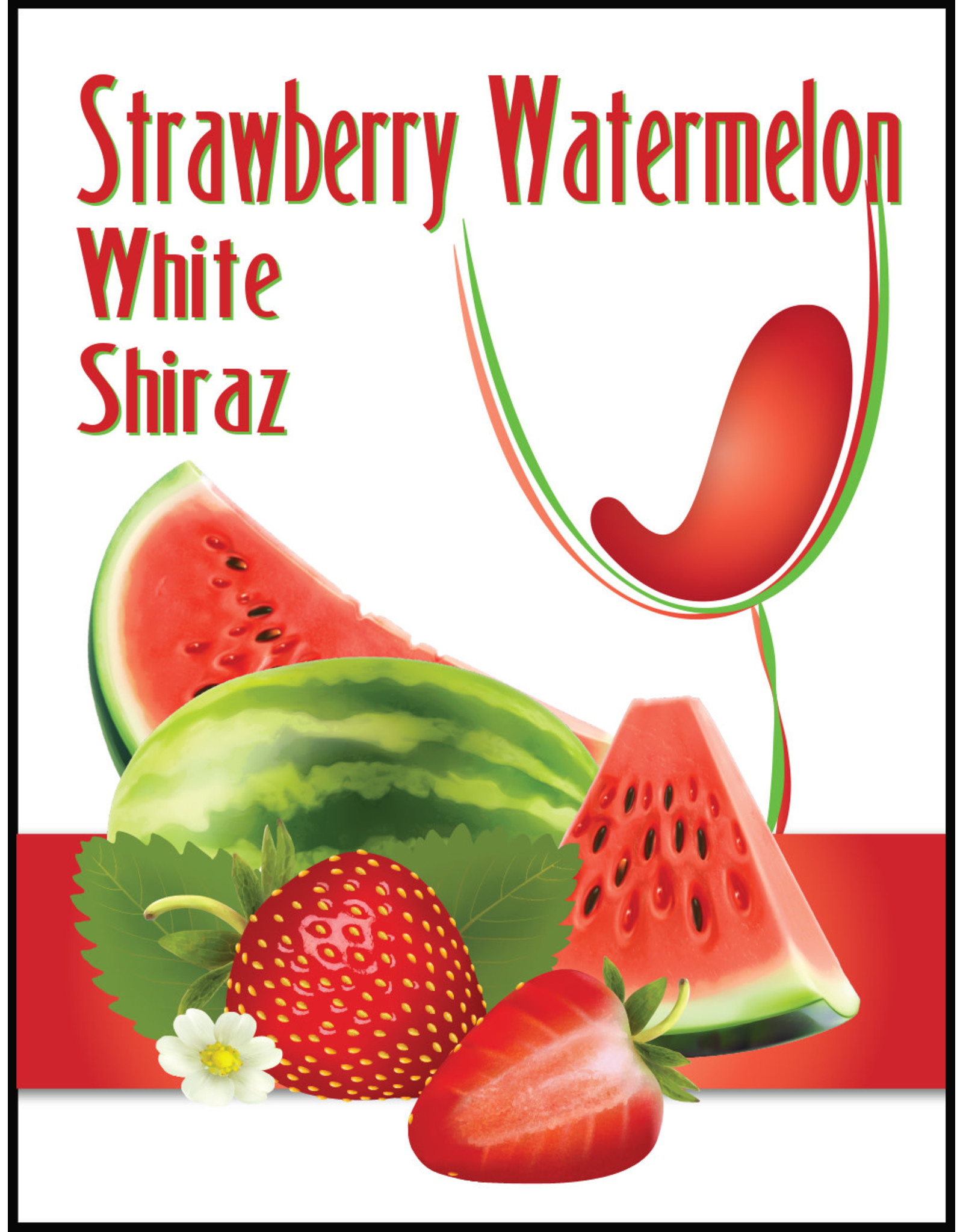 LD Carlson Strawberry Watermelon 30 ct Wine Labels