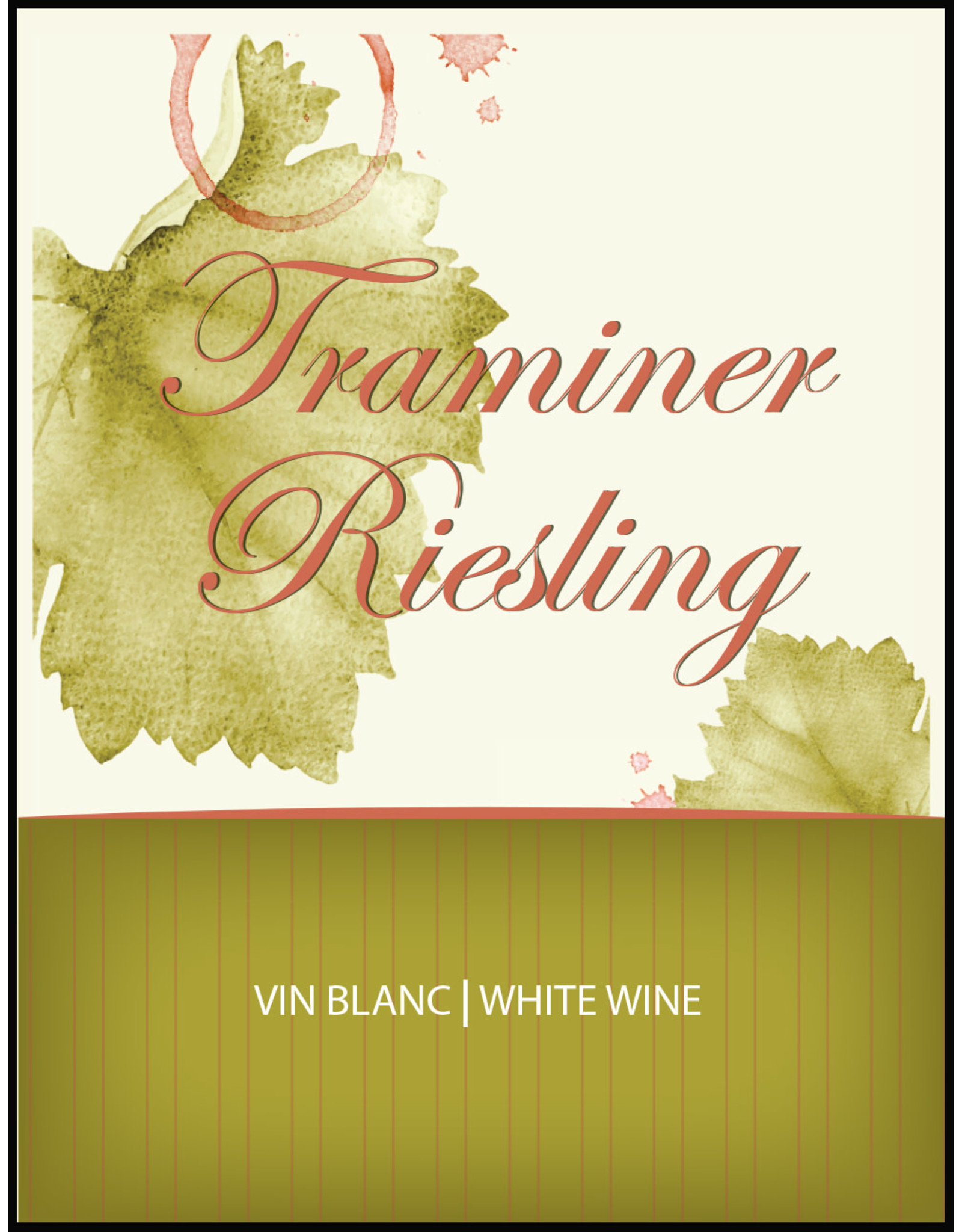 LD Carlson Traminer Riesling 30 ct Wine Labels