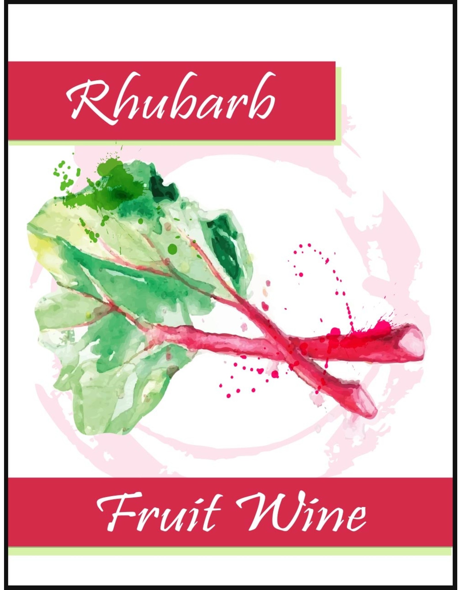 LD Carlson Rhubarb Fruit 30 ct Wine Labels