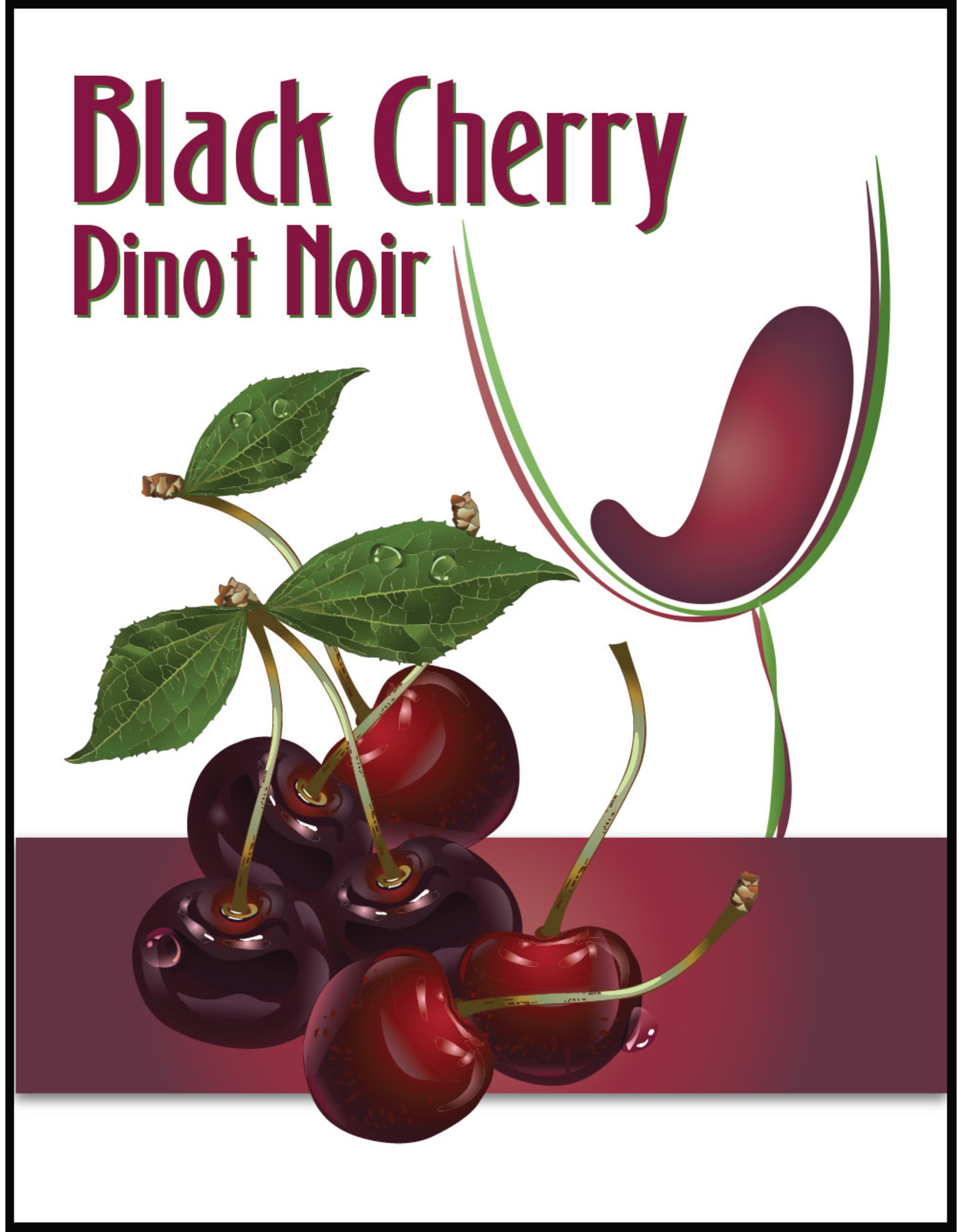 LD Carlson Black Cherry 30 ct Wine Labels