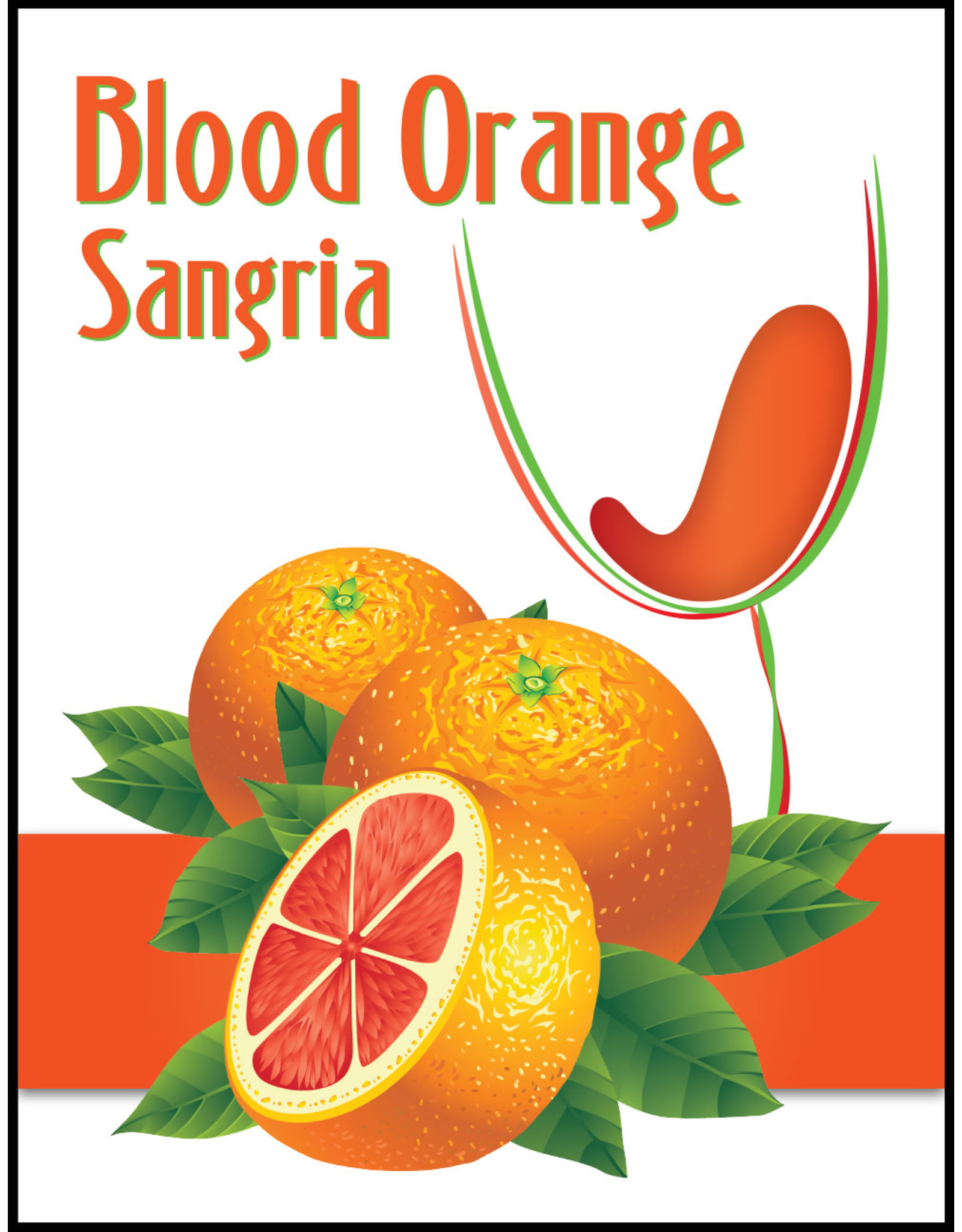 LD Carlson Blood Orange Sangria 30 ct Wine Labels