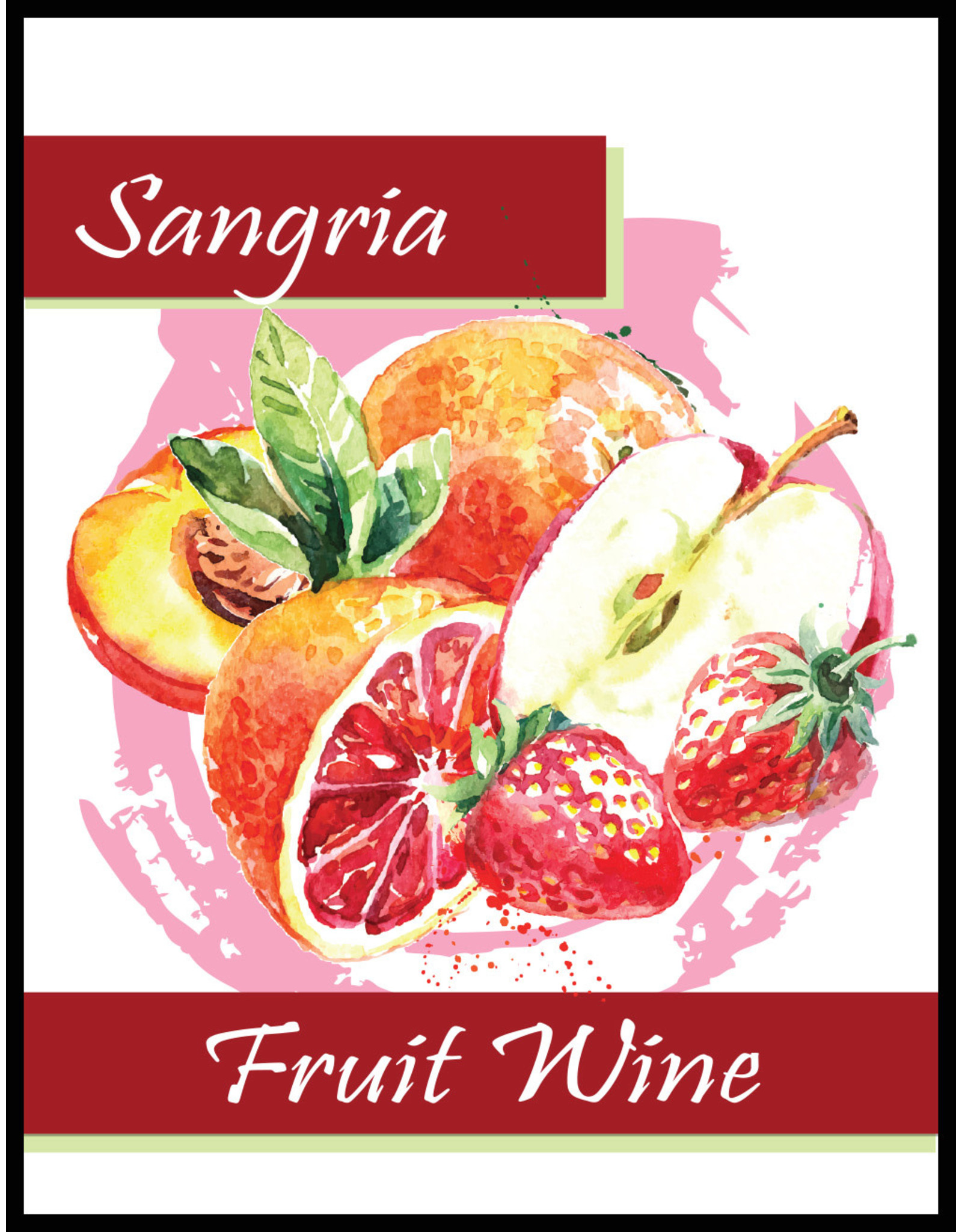 LD Carlson Sangria Fruit 30 ct Wine Labels