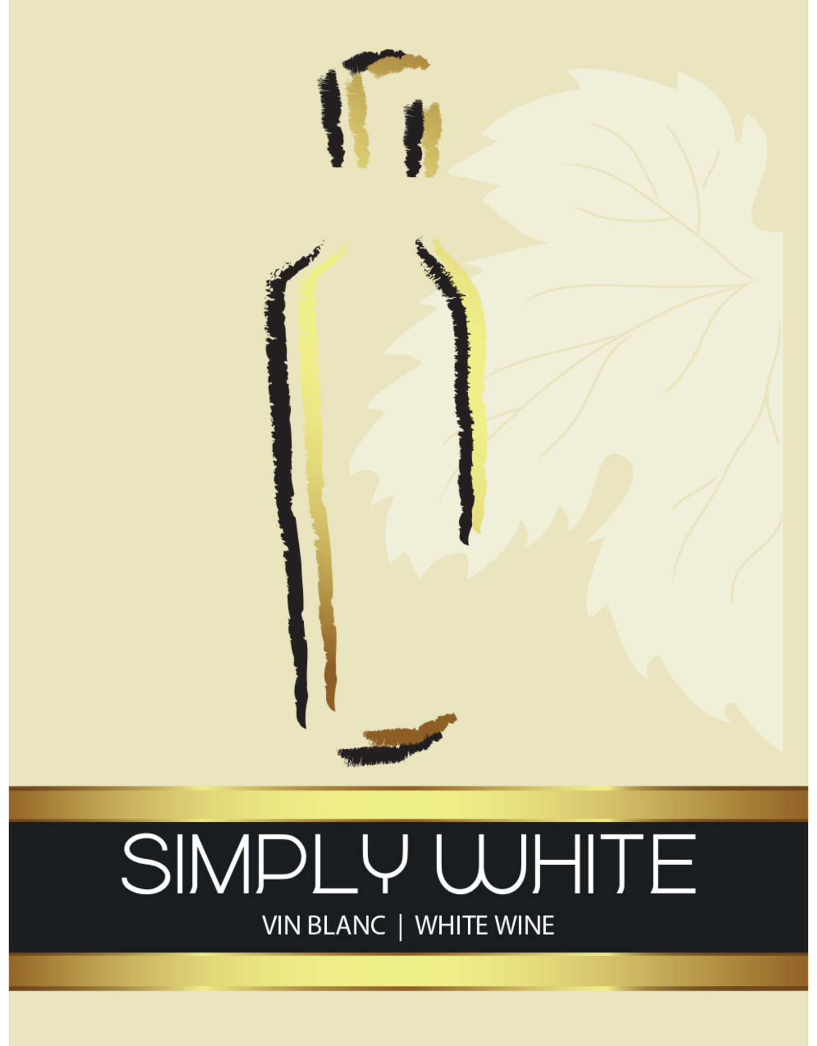 LD Carlson Simply White 30 ct Wine Labels