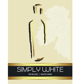 LD Carlson Simply White 30 ct Wine Labels