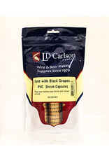 Wine Shrink Sleeves Gold w/ Black Grapes 30 ct