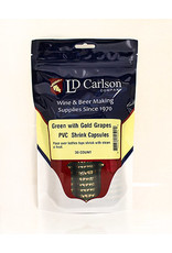 Wine Shrink Sleeves Green w/ Gold Grapes 30 ct