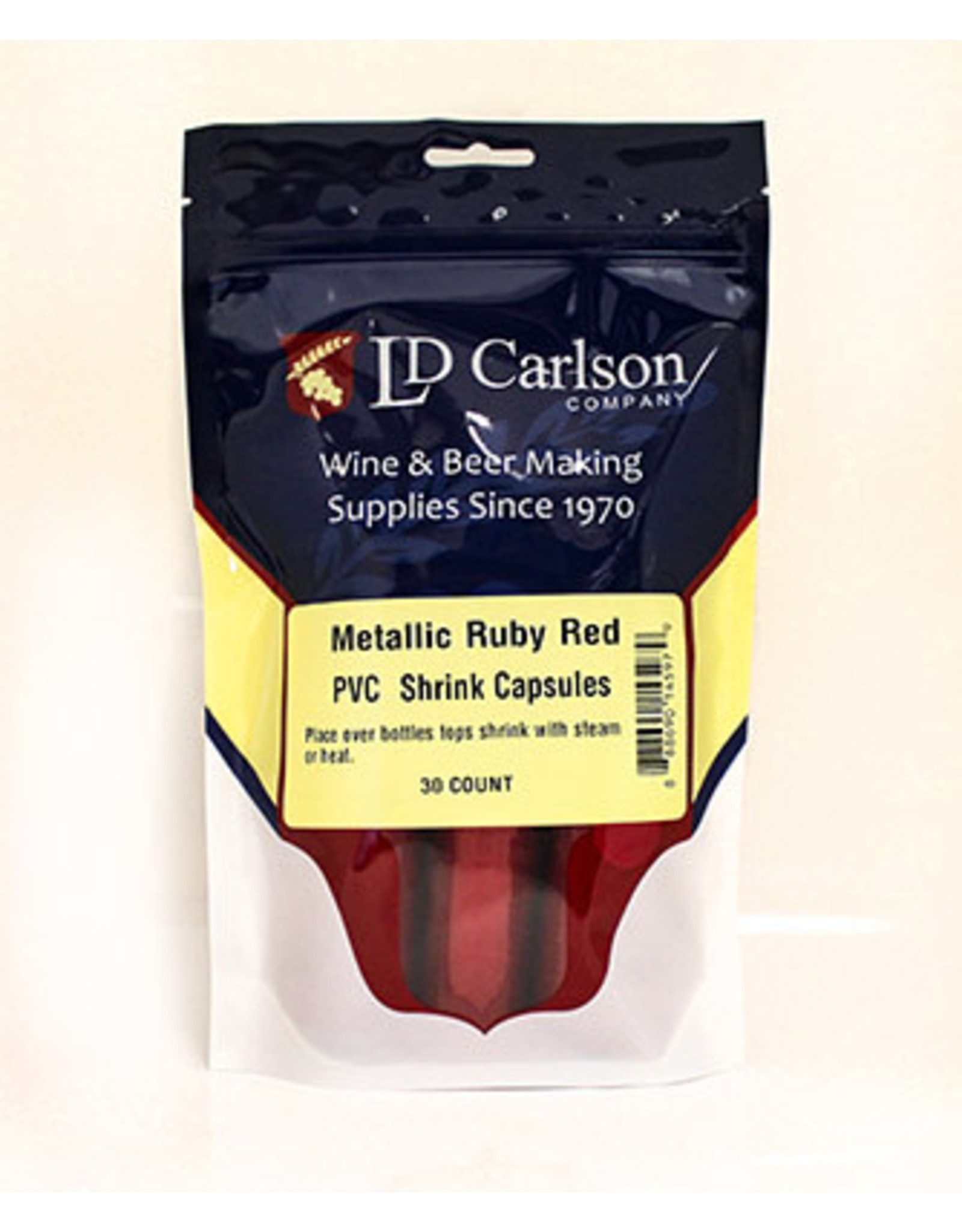 Wine Shrink Sleeves Metallic Ruby Red 30 ct