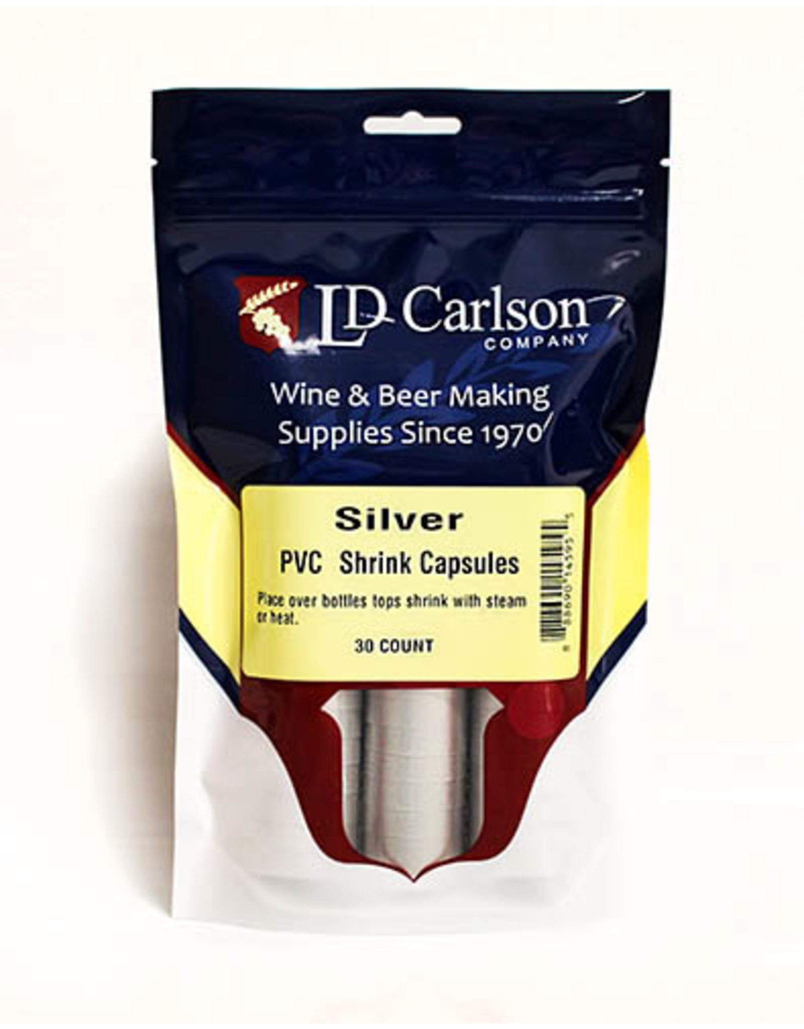 Wine Shrink Sleeves Silver 30 ct