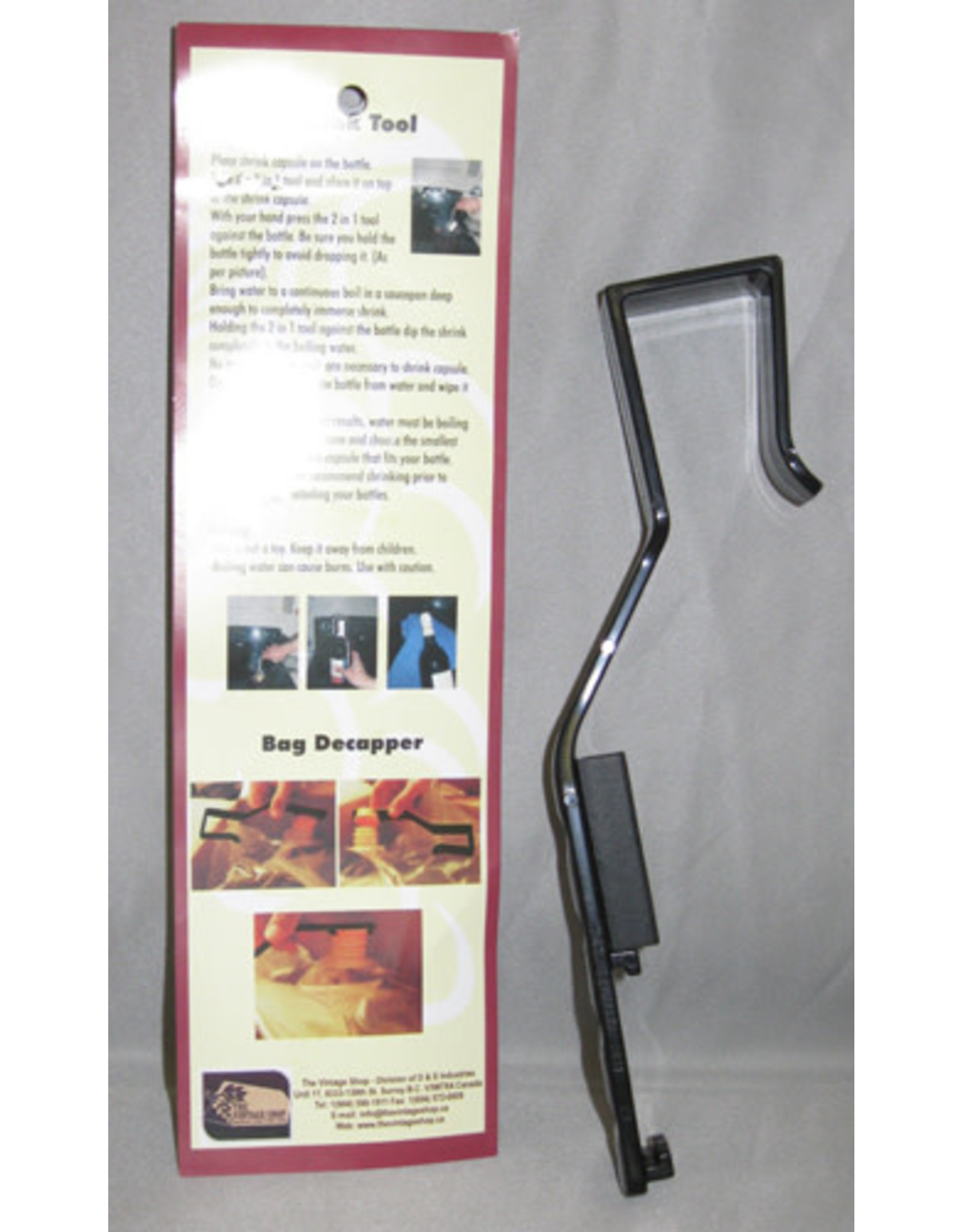 Shrink Sleeve Tool and Bag Decapper (The 2 in 1 Tool)