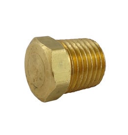 Hex Head Plug 1/4 MPT Brass (LHT)