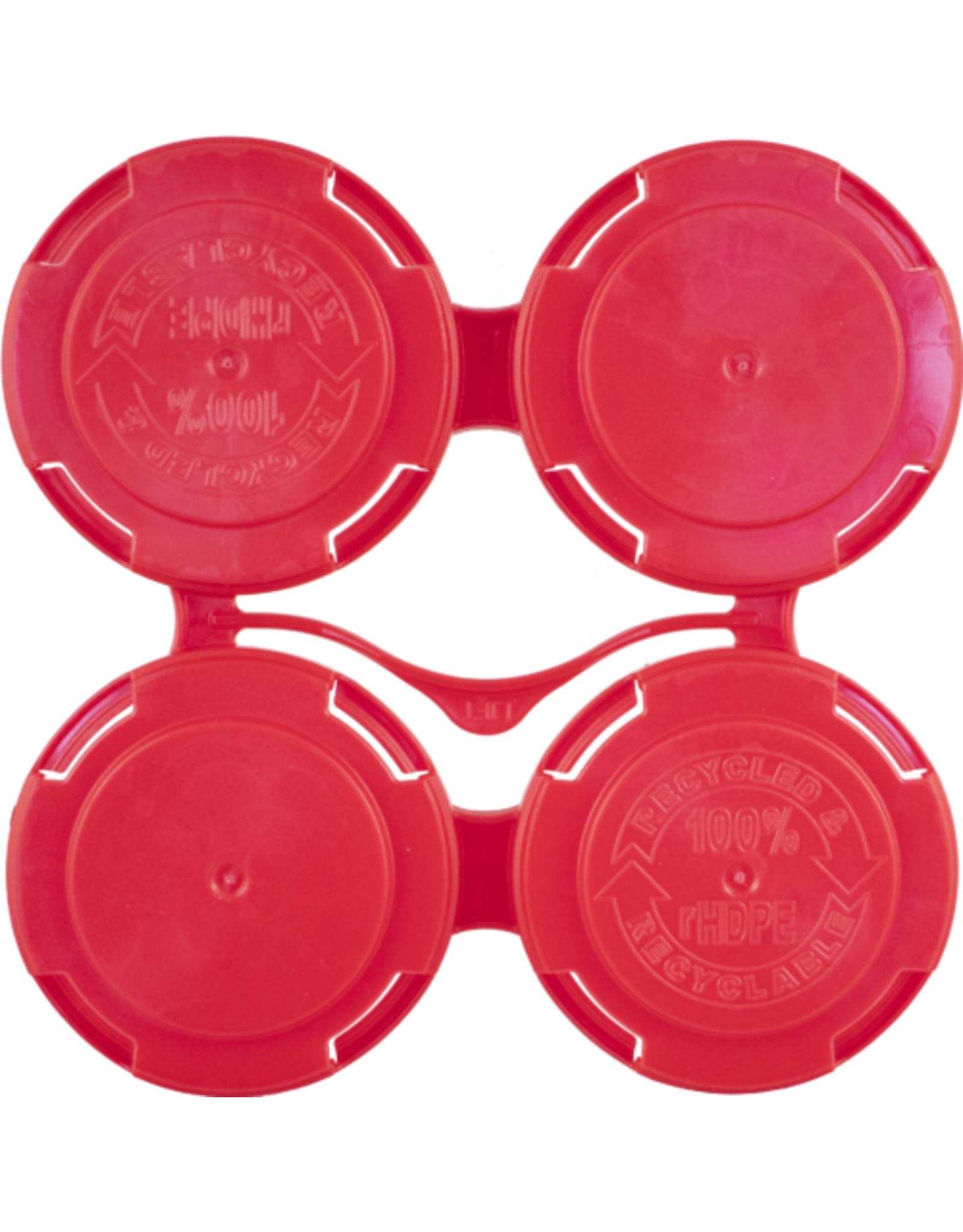 4 Pack Red Plastic Can Carrier