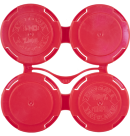 4 Pack Red Plastic Can Carrier